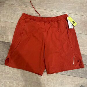 ALL IN MOTION WOMENS BURNT RED UNLINED RUN SHORTS NEW 7" MEDIUM